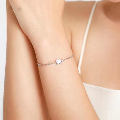 S925 Sterling Silver Temperament Inlaid Diamond Bracelet