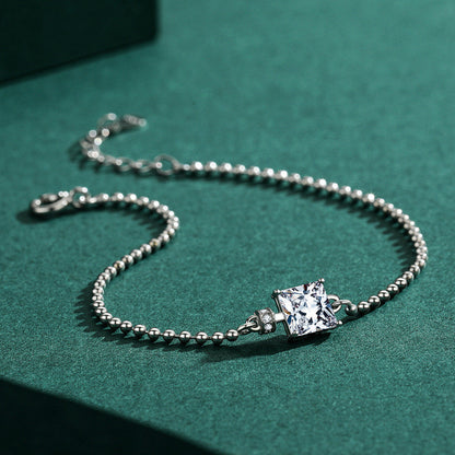 S925 Sterling Silver Temperament Inlaid Diamond Bracelet