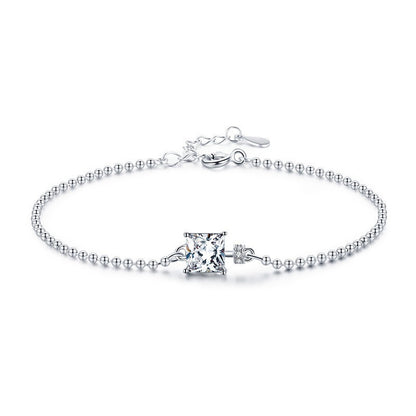 S925 Sterling Silver Temperament Inlaid Diamond Bracelet