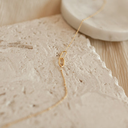Hot Geometric Double Paperclip Pendant Fashion