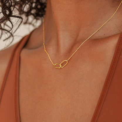Hot Geometric Double Paperclip Pendant Fashion