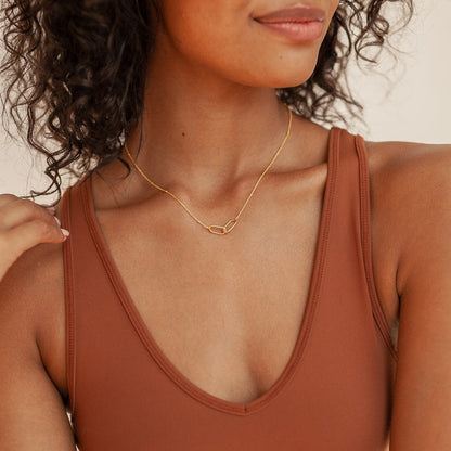 Hot Geometric Double Paperclip Pendant Fashion