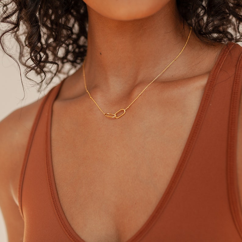 Hot Geometric Double Paperclip Pendant Fashion