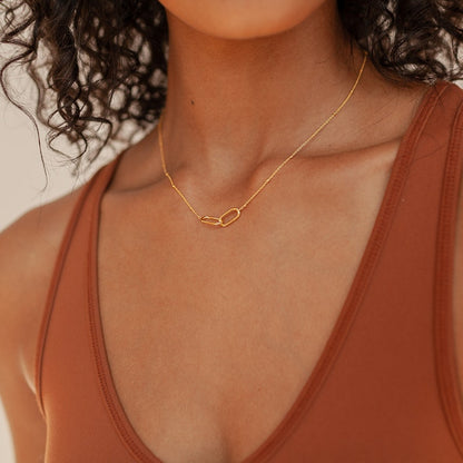 Hot Geometric Double Paperclip Pendant Fashion