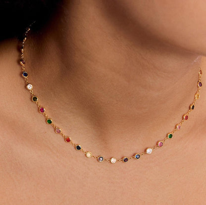Dainty Multi-Stone Necklace