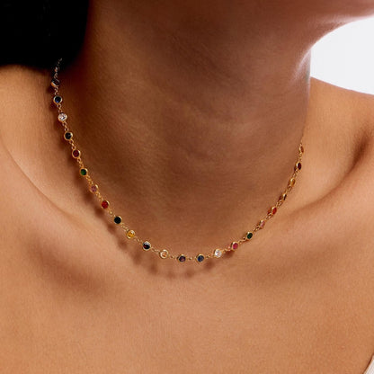 Dainty Multi-Stone Necklace