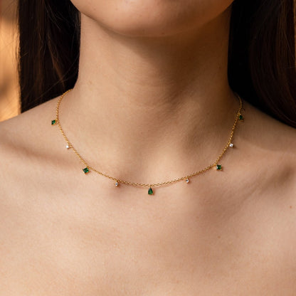 Emerald Station Necklac