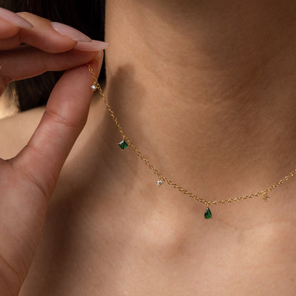 Emerald Station Necklac