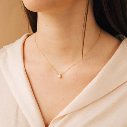 Teardrop Diamond Necklace