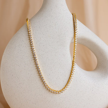 Prong Diamond Tennis Necklace