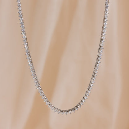 Prong Diamond Tennis Necklace