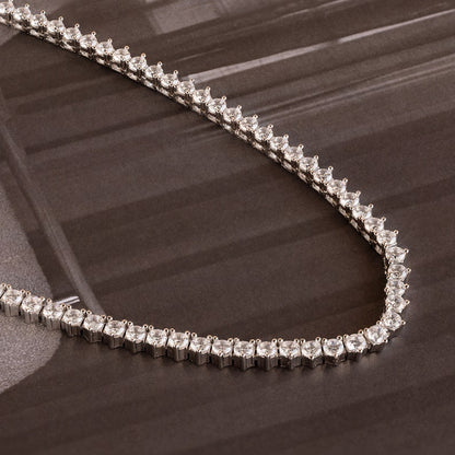 Prong Diamond Tennis Necklace