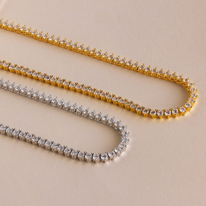 Prong Diamond Tennis Necklace