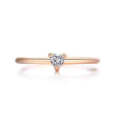 Rings Little Heart Shaped Gold Color