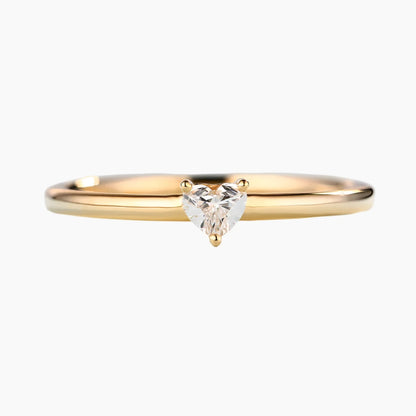 Rings Little Heart Shaped Gold Color
