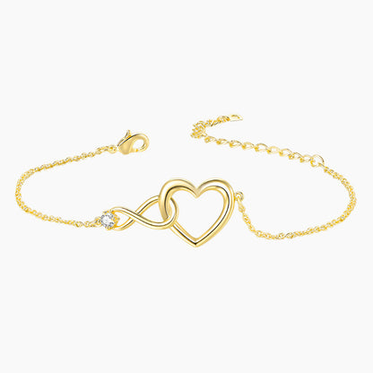 Heart-shape Bracelet Fashion Jewelry Versatile Love Bracelet Gift For Girlfriend Valentine's Day