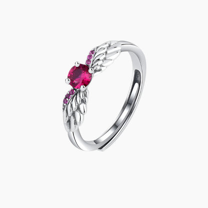 925 Sterling Silver Angel's Wing Index Finger Ring Female