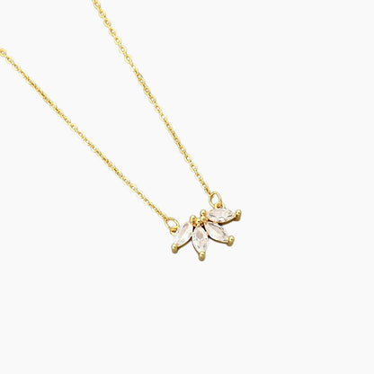 Flower Petal Diamond Necklace